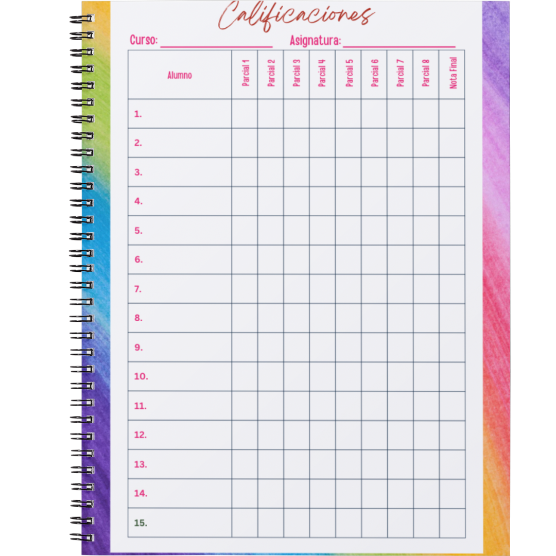 Planner Arcoiris